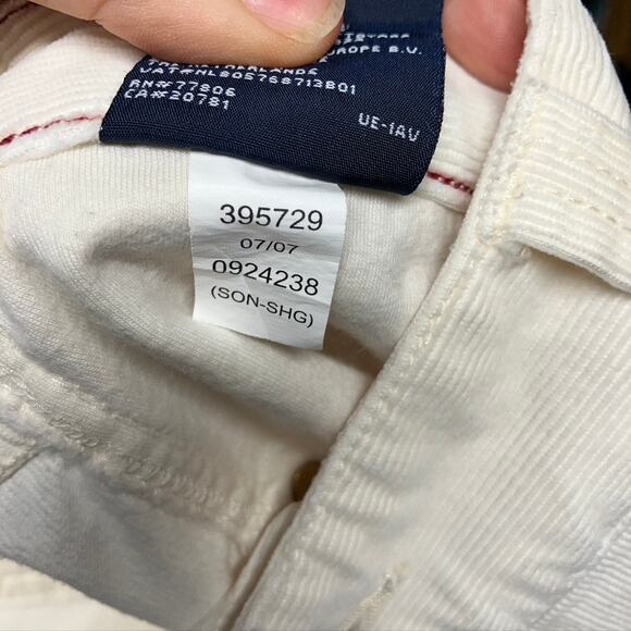 Tommy Hilfiger High Rise Corduroy Straight Leg Pants Womens 16 Off White… - Picture 13 of 16